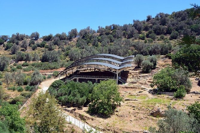 Rethymno: Arkadi Monastery, Margarites Village & Melidoni Cave. - Eleutherna, an ancient city seen from the road