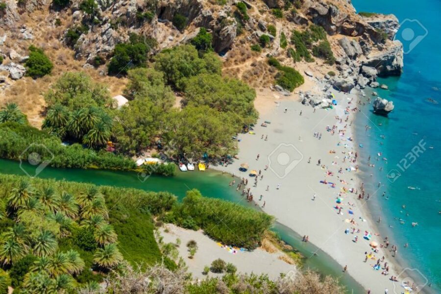 Rethymno/Chania: Preveli Beach and Kourtaliotiko Gorge Tour - Kourtaliotiko Gorge: springs, cliffs, and a stair-and-water adventure