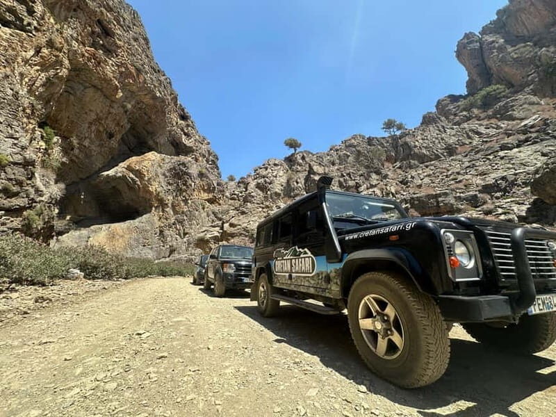 Rethymno: Full-Day Land Rover Safari to Preveli - Kourtaliotiko Gorge: wild Crete, short stop, big feel