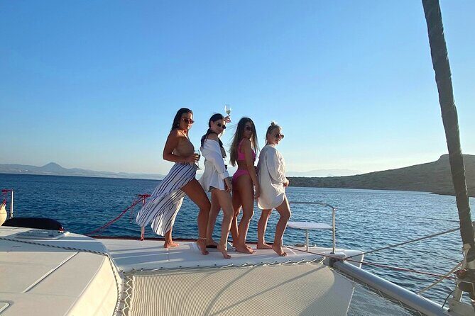 Rethymno: Sunset Catamaran Trip - Sushi & Open Bar - The 3.5 hours: welcome, sail, swim stop, sushi, sunset return