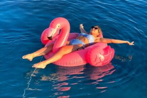 Rethymno: Sunset Catamaran Trip - Sushi & Open Bar - Water time: SUP, snorkeling, flamingo fun, and gentle fishing