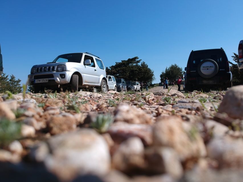Rhodes: 4x4 Self-Drive Jeep Tour with Pickup in the North - Seven Springs Valley: narrow tunnel and cool-water setting