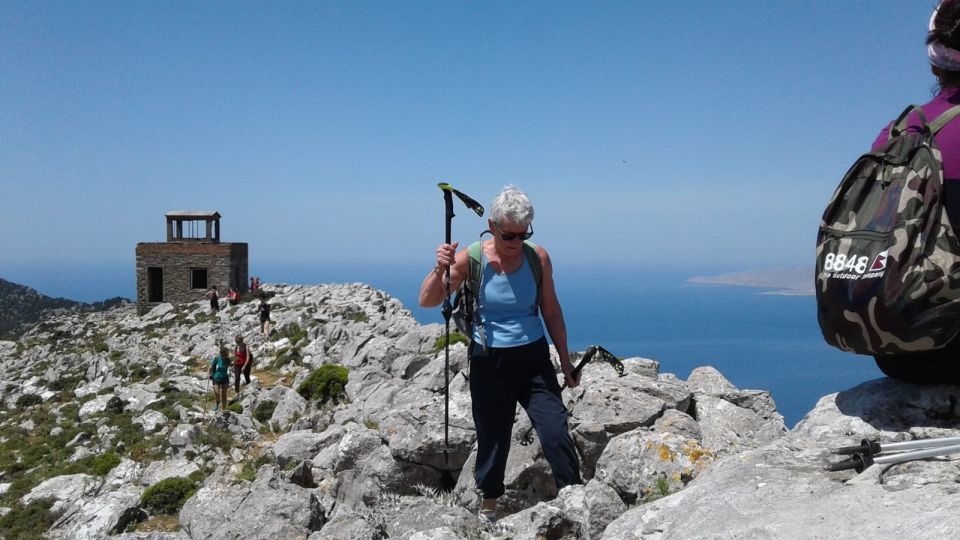 Rhodes: Akramitis Mountain Guided Hike - A rocky descent that tests your footing