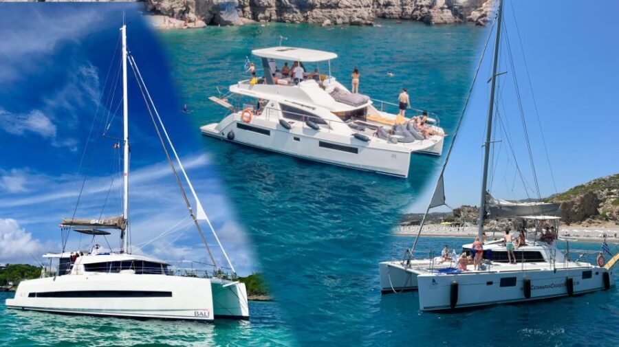 Rhodes: All-Inclusive Catamaran Cruise with Lunch and Drinks - From Mandraki Harbor to the east coast: what your 6 hours feel like