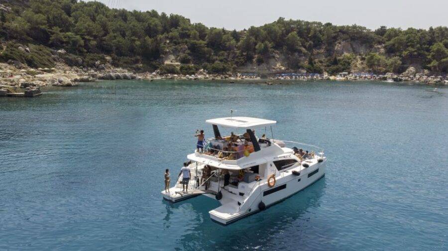Rhodes: All-Inclusive Catamaran Cruise with Lunch and Drinks - Anthony Quinn Bay: the fish-feeding snorkel stop you’ll remember