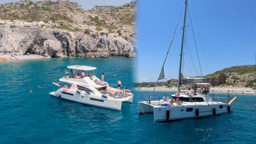 Rhodes: All-Inclusive Catamaran Cruise with Lunch and Drinks - Unlimited wine, beer, and the real meaning of “all-inclusive”
