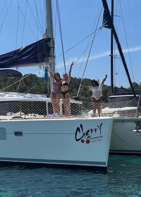 Rhodes: All inclusive Catamaran Escape with Lunch & Drinks - Anthony Quinn Bay: Emerald water, film-location fame, and water toys