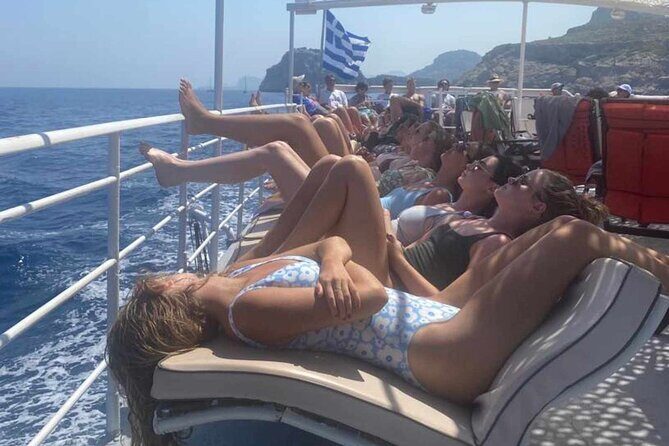 Rhodes Bay to Bay Swim Cruise-Greek Buffet w/wine included - Colossus of Rhodes: the view you get from the water