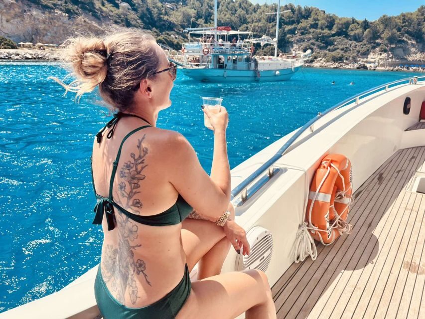 Rhodes: Beach Cruise with Swimming, Meal, & Unlimited Drinks - Opera Boat luxury rib: a small-group cruise that actually feels easy