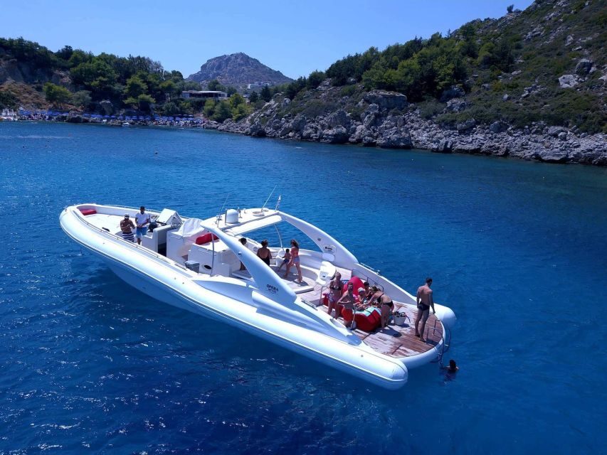 Rhodes: Beach Cruise with Swimming, Meal, & Unlimited Drinks - Traganou Caves: snorkeling plus a cave walk (water shoes are worth it)