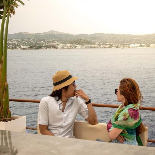 Rhodes: Beach Gem Exploration Cruise with Lunch & Transfer - What’s onboard: seating, shade, and the “club day” atmosphere