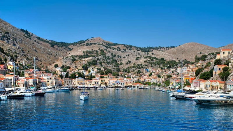 Rhodes: Boat trip to Symi island with swimming at St. George - Getting to Symi: the boat ride views are part of the product