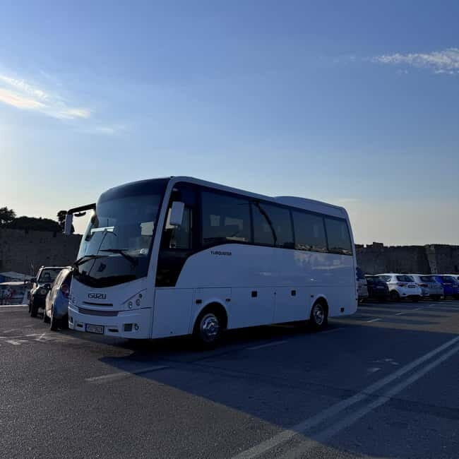 Rhodes: Butterfly Valley Half-Day Bus Trip - Pickup and Drop-Off Around Rhodes: 51 Stops, One Schedule