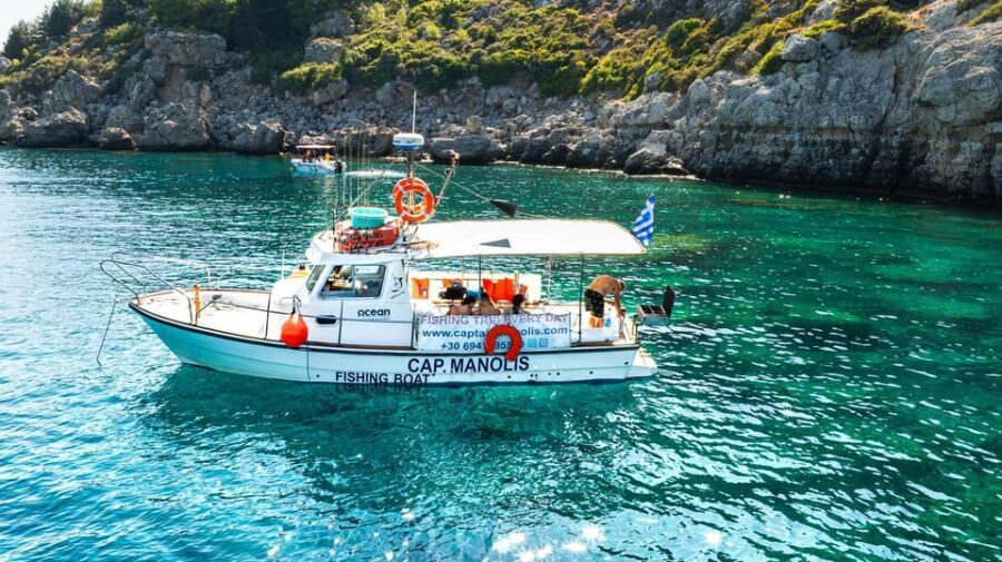 Rhodes: Captain Manolis Fishing Trip with BBQ and Swimming - The rhythm of the itinerary: cruise, fish, then water time