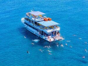 Rhodes: Daily Cruise to Lindos - Cruising past Rhodes bays before the first swim