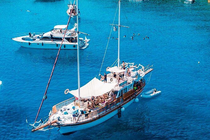 Rhodes Day Cruise (with lunch & unlimited drinks) 5,5 Hours - Stop 1: Afandou Beach for calm swimming and lunch underway