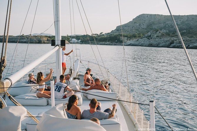 Rhodes Exclusive Sunset tour Cocktail Open bar Gourmet Live Music - Dinner Buffet on Board: Greek Food, Drinks, and How the Service Feels