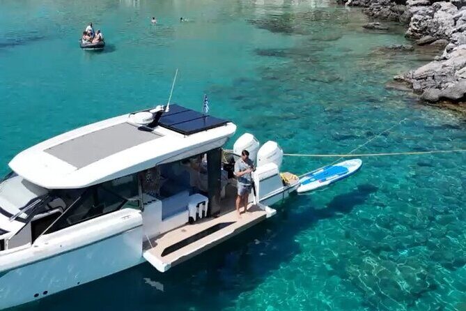 Rhodes Fully Private Yacht Experience- Day Cruise | Sunset cruise - Drinks and comfort: Prosecco, ouzo, espresso, and places to actually relax