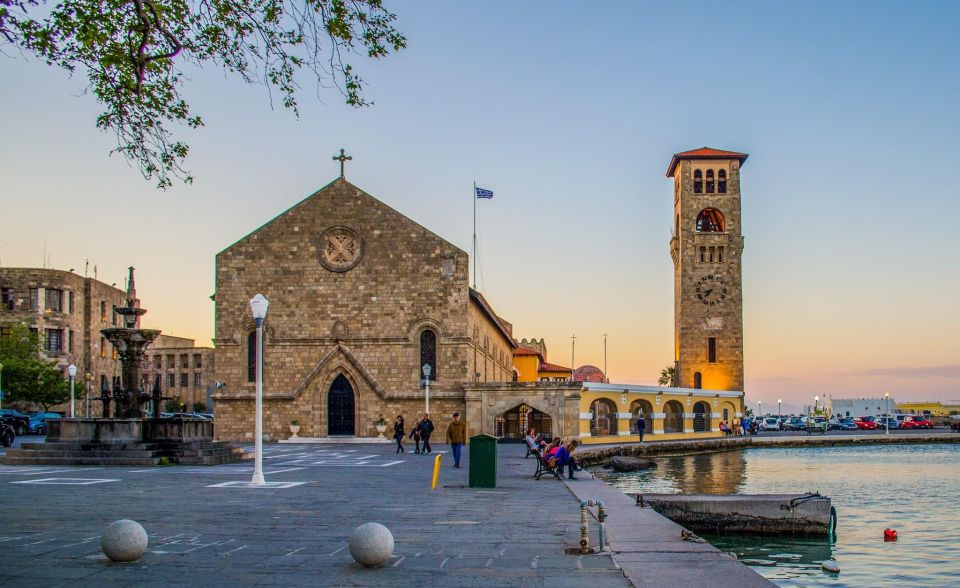 Rhodes: Guided Rhodes City By Night with Live Music & Dinner - Dinner, dessert, and live Greek music