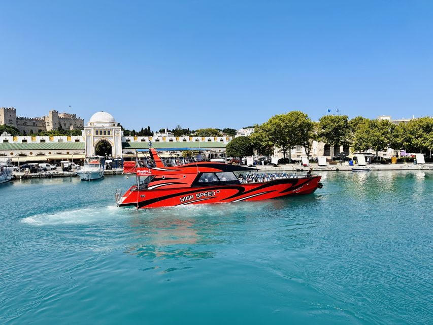 Rhodes: High Speed Cruise to Lindos - The 1-Hour Speedboat Ride: East Coast Views and How to Stay Comfortable