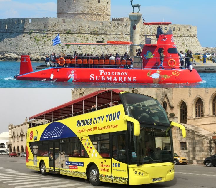 Rhodes: Hop-on Hop-off Bus and Submarine Tour - The Poseidon Submarine from Mandraki Harbor: what it feels like