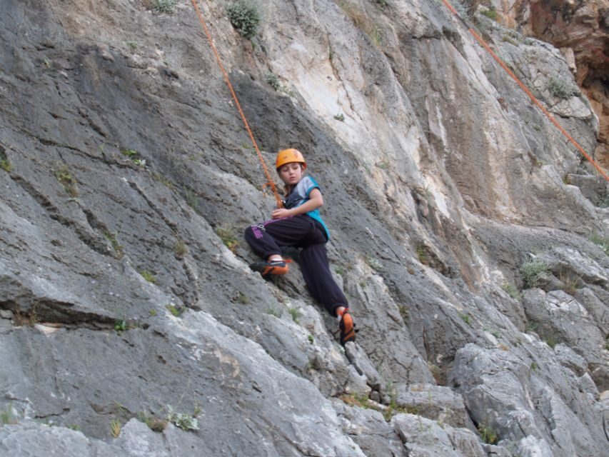 Rhodes: Ladiko Bay Rock Climbing and Rappelling Experience - Climbing session: real routes, different levels side by side