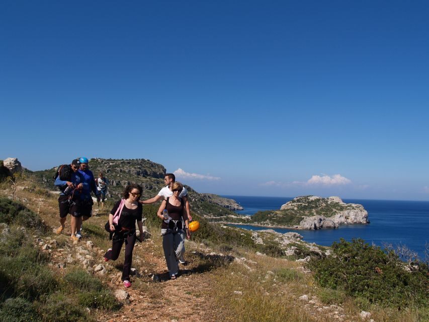 Rhodes: Ladiko Bay Rock Climbing and Rappelling Experience - The hike to the cave: views you earn, not just pose for