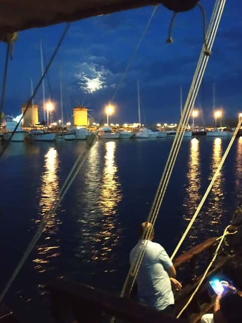 Rhodes: Night Cruise with Live Music and Sightseeing. - Queen Christine at Night: The Ship Makes the Difference
