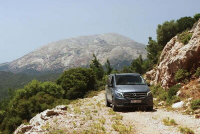 Rhodes: Safari with our driver - North - Pick ups East Coast - The Mercedes Vito 4x4 and the comfort question