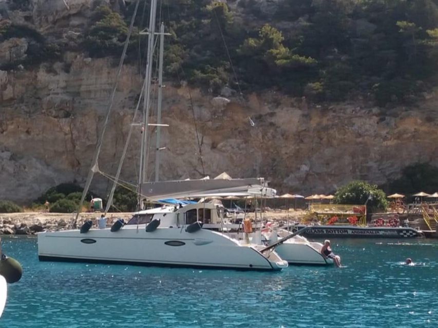 Rhodes: Sailing Catamaran Day Cruise with food and drinks - Leaving from New Marina instead of Mandraki