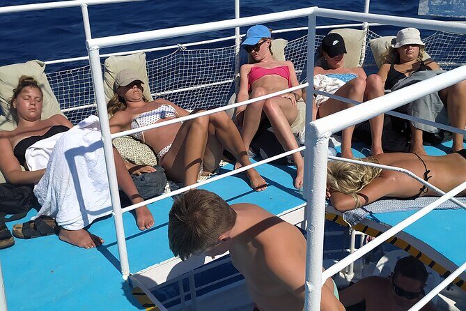 Rhodes sea cruises (6 hours pleasure cruise) - Stop 1: Anthony Quinn Bay for Clear Water, Photos, and Float Time