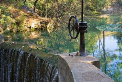 Rhodes Self Drive 4x4 Offroad Adventure with Gourmet Lunch - Seven Springs, water, tunnel, and woodland shade