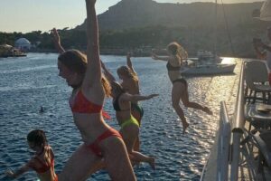Rhodes Sunset Cruise - Swim and Dine w/ Live Music & Sunset! - Kallithea Springs swim stop: the part you’ll remember