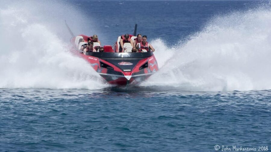 Rhodes Town: Adrenaline Jet Boat Adventure - The Adrenaline Package: 360 Spins and Power Brakes Up Close