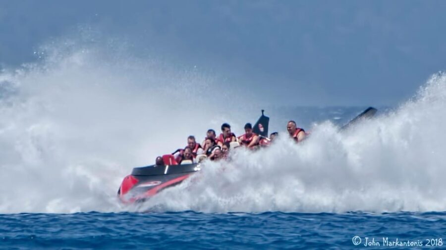 Rhodes Town: Adrenaline Jet Boat Adventure - Crew, Guide, and Language: English and Greek Runs Smooth