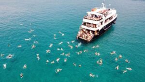 Rhodes Town: Boat Trip to Symi Island and St Marina Bay - St Marina Bay swim and snorkel: short stop, big payoff