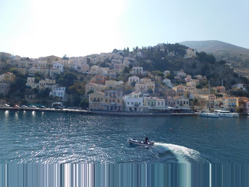 Rhodes Town: Boat Trip to Symi Island and St Marina Bay - Inside the boat: seating, shade, toilets, WiFi, and the stuff you’ll use
