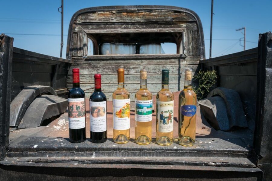 Rhodes: Winery Tour, Tasting and cooking with the Winemaker - Wine tasting at the outdoor bar with the winemaker