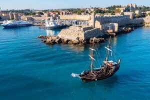 Rhodes:1-hour Sightseeing Day Cruise on an 18th-Century Boat - Getting to Mandraki: where Queen Christine Cruises starts