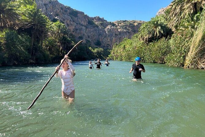 River Trekking at Kourtaliotiko Gorge Waterfalls to Preveli Beach - River Hike Route: Kourtaliotiko Gorge down to Preveli Palm Beach