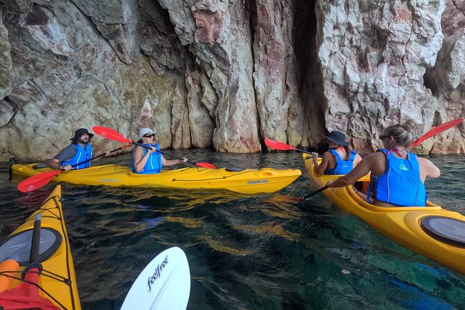 Romantic Sunset Kayaking Tour in Papafragas Cave, Milos - Swimming near ancient Fylakopi