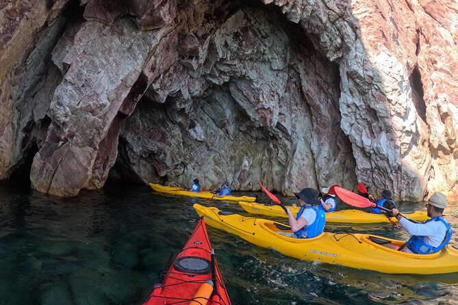 Romantic Sunset Kayaking Tour in Papafragas Cave, Milos - What wind and clouds can change