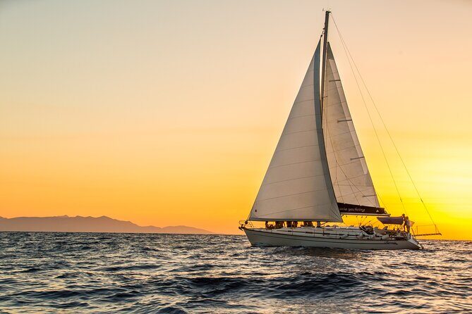 SAILING DAY 4.5h-5h or SUNSET 3h-4.5h from Hersonissos CRETE - Swimming, snorkel breaks, SUP, and fishing gear