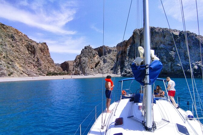 Sailing in South Crete with transfer from Matala & Ag. Galini - Red Beach, Vathi, and the more remote coves