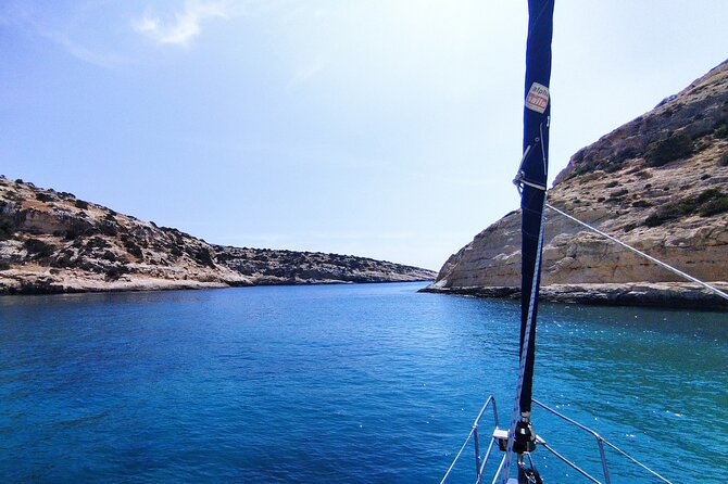 Sailing in South Crete with transfer from Matala & Ag. Galini - Paximadia islets and the best reason to book