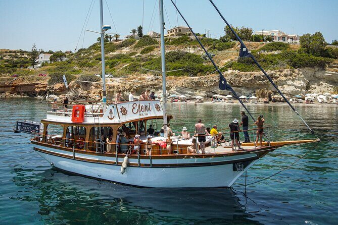 Sailing Trips with Cretan Sailing - St. George Bay: your first swim, plus the BBQ lunch