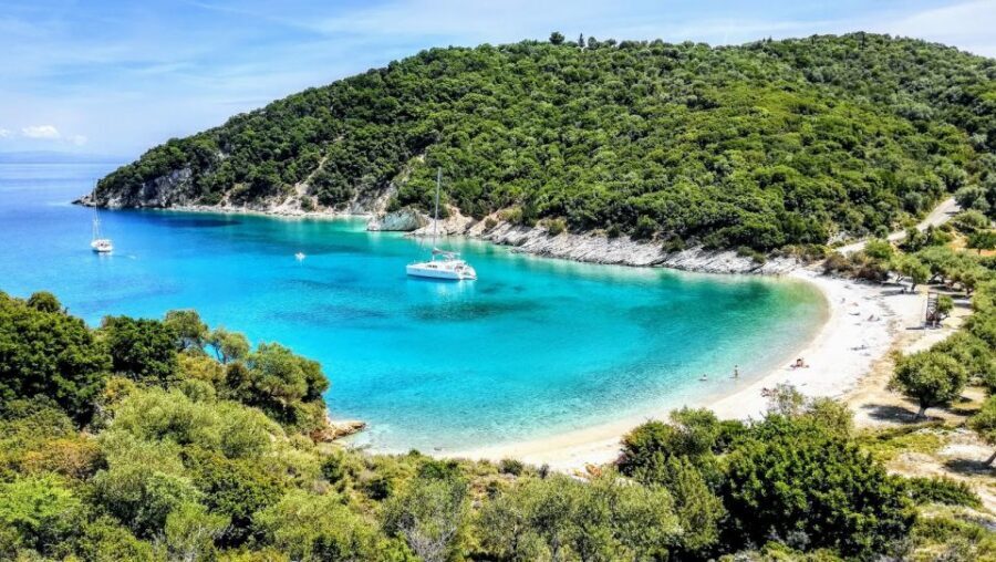 Sami: Ithaca Island Boat Trip with Swimming and Snacks - Lazaretto and sea caves: photos without the walking
