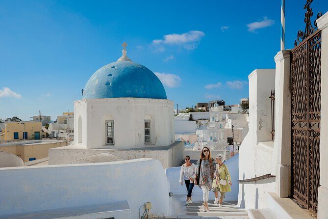 Santorini: 4hr Private First Impressions Tour - Stop 5: Castle of St Nicholas ruins and Oia-area caldera views