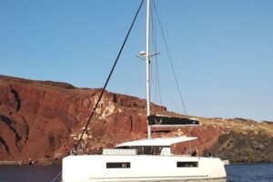 Santorini All-inclusive Private Catamaran Cruise - The catamaran route: beaches, bays, and a lot of water time