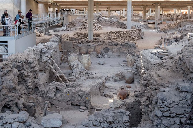 Santorini Archaeology and Wine Small-Group Tour with Tastings - Akrotiri, where Santorini’s past is under ash